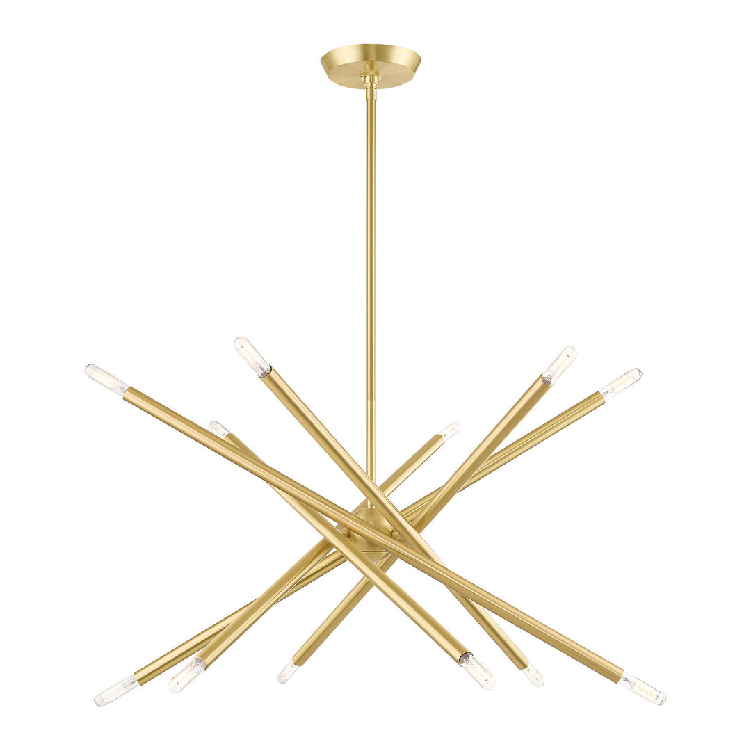 Livex Soho 46776-12 Chandelier Light - Satin Brass