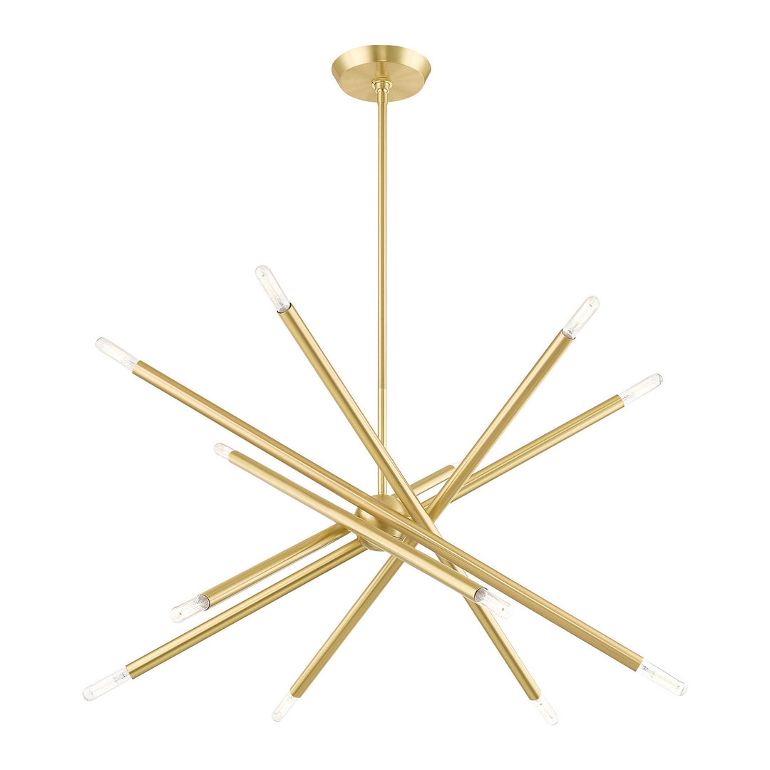 Livex Soho 46776-12 Chandelier Light - Satin Brass