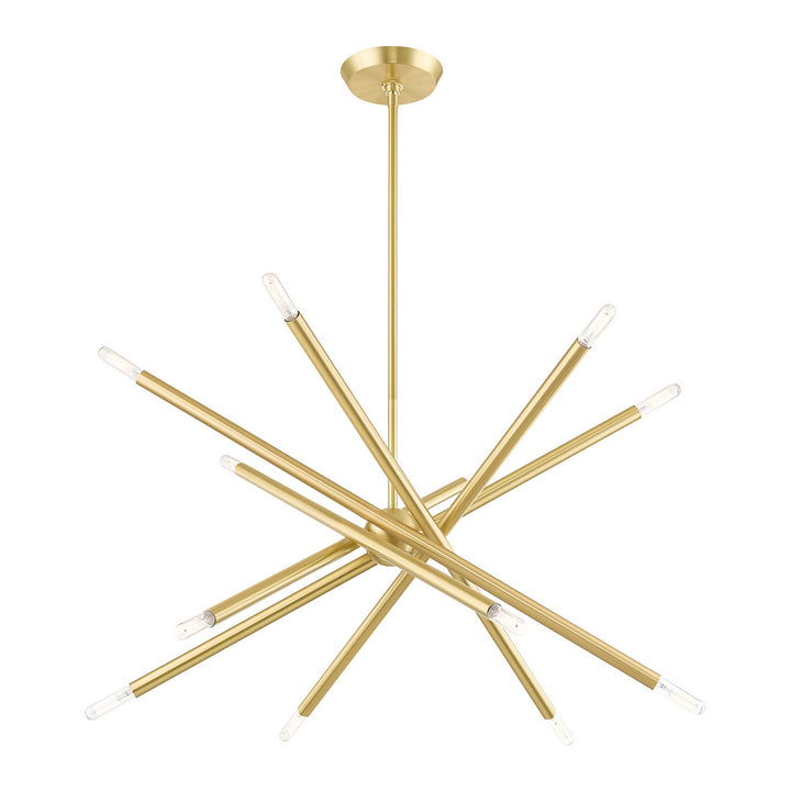 Livex Soho 46776-12 Chandelier Light - Satin Brass