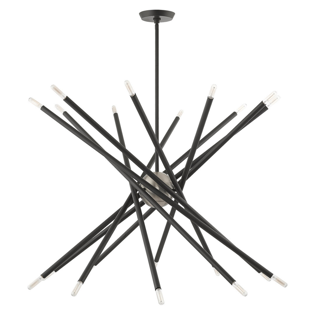 Livex Soho 46779-76 Chandelier Light - Scandinavian Gray w/ Brushed Nickels
