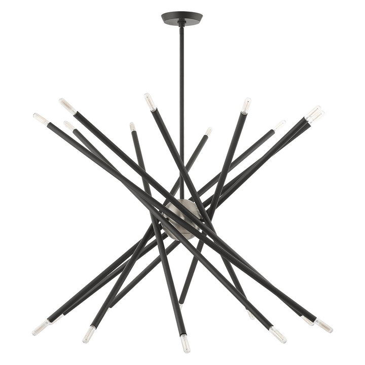 Livex Soho 46779-76 Chandelier Light - Scandinavian Gray w/ Brushed Nickels