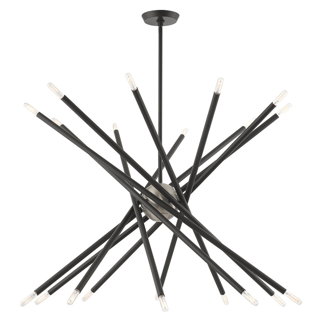 Livex Soho 46779-76 Chandelier Light - Scandinavian Gray w/ Brushed Nickels
