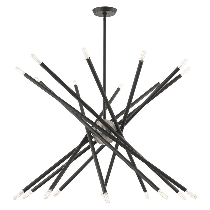 Livex Soho 46779-76 Chandelier Light - Scandinavian Gray w/ Brushed Nickels