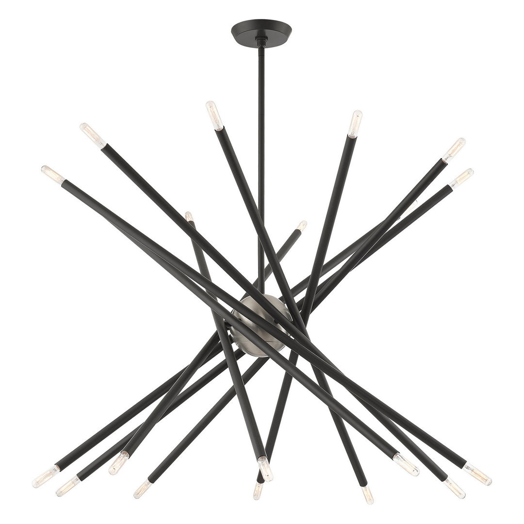 Livex Soho 46779-76 Chandelier Light - Scandinavian Gray w/ Brushed Nickels