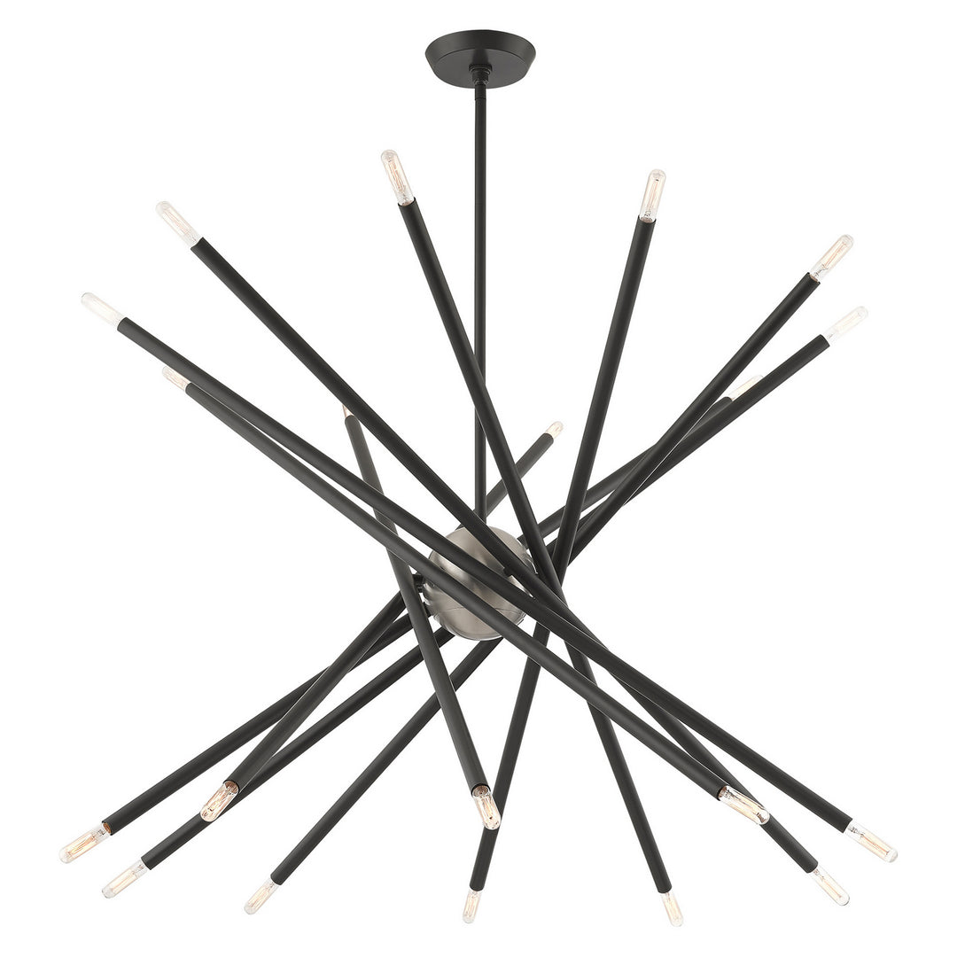 Livex Soho 46779-76 Chandelier Light - Scandinavian Gray w/ Brushed Nickels