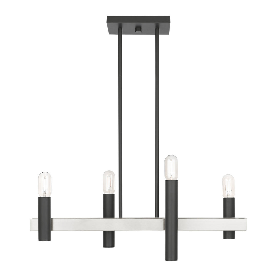 Livex Helsinki 46864-76 Pendant Light - Scandinavian Gray w/ Brushed Nickels