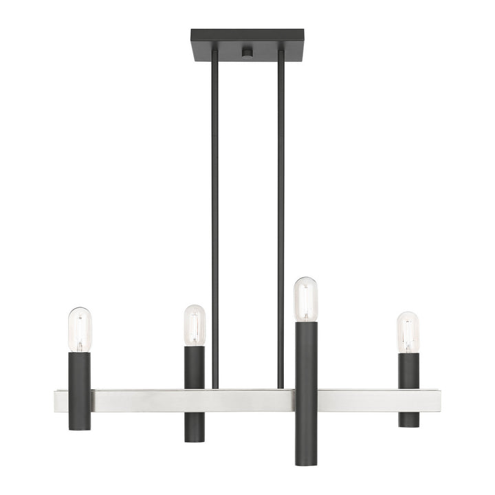 Livex Helsinki 46864-76 Pendant Light - Scandinavian Gray w/ Brushed Nickels
