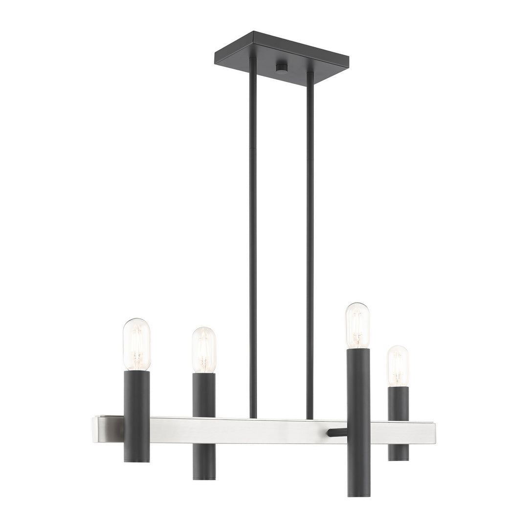 Livex Helsinki 46864-76 Pendant Light - Scandinavian Gray w/ Brushed Nickels