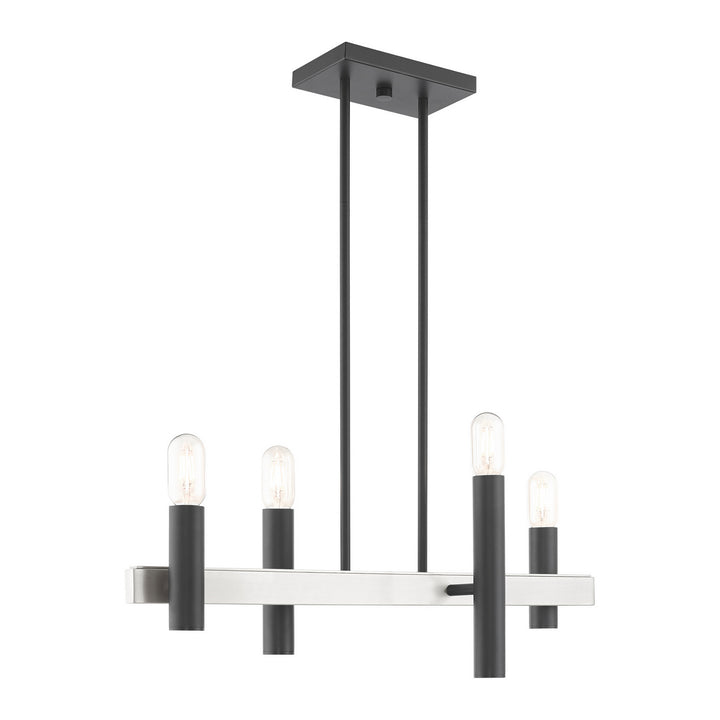 Livex Helsinki 46864-76 Pendant Light - Scandinavian Gray w/ Brushed Nickels