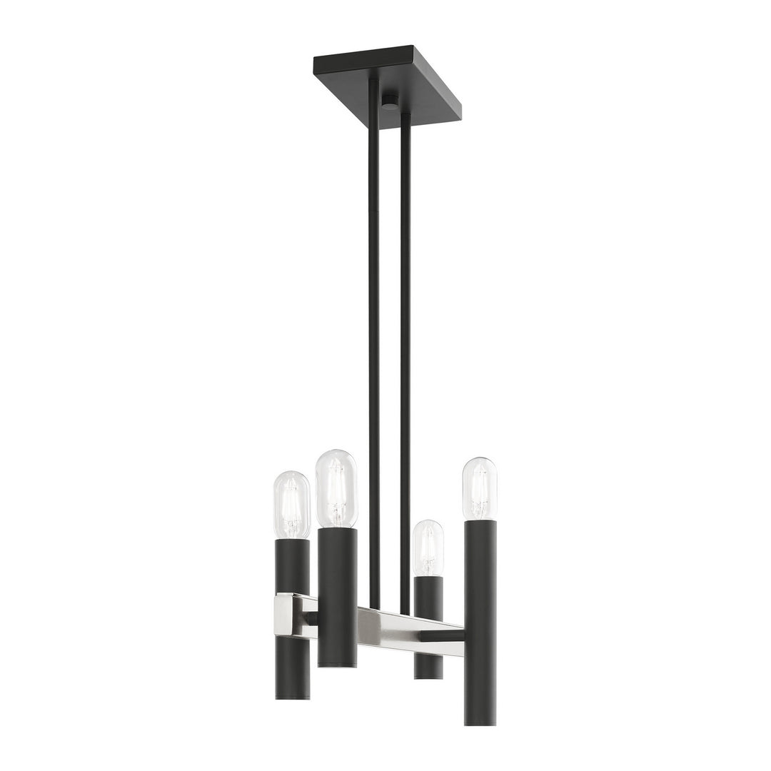 Livex Helsinki 46864-76 Pendant Light - Scandinavian Gray w/ Brushed Nickels