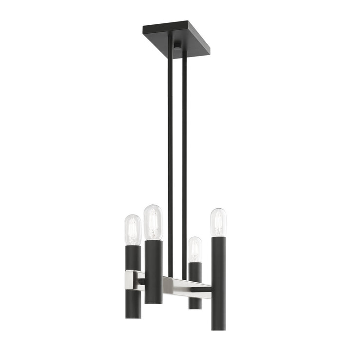 Livex Helsinki 46864-76 Pendant Light - Scandinavian Gray w/ Brushed Nickels