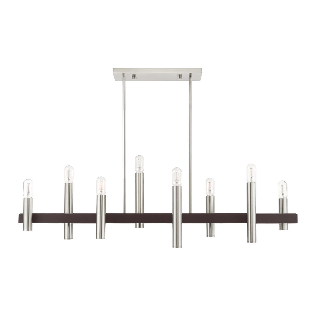 Livex Helsinki 46868-91 Pendant Light - Brushed Nickel w/ Bronzes