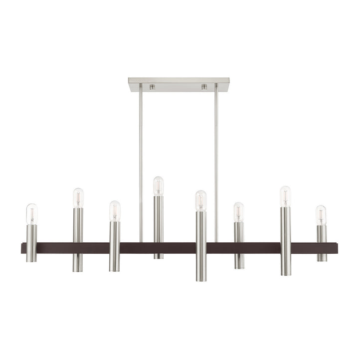 Livex Helsinki 46868-91 Pendant Light - Brushed Nickel w/ Bronzes