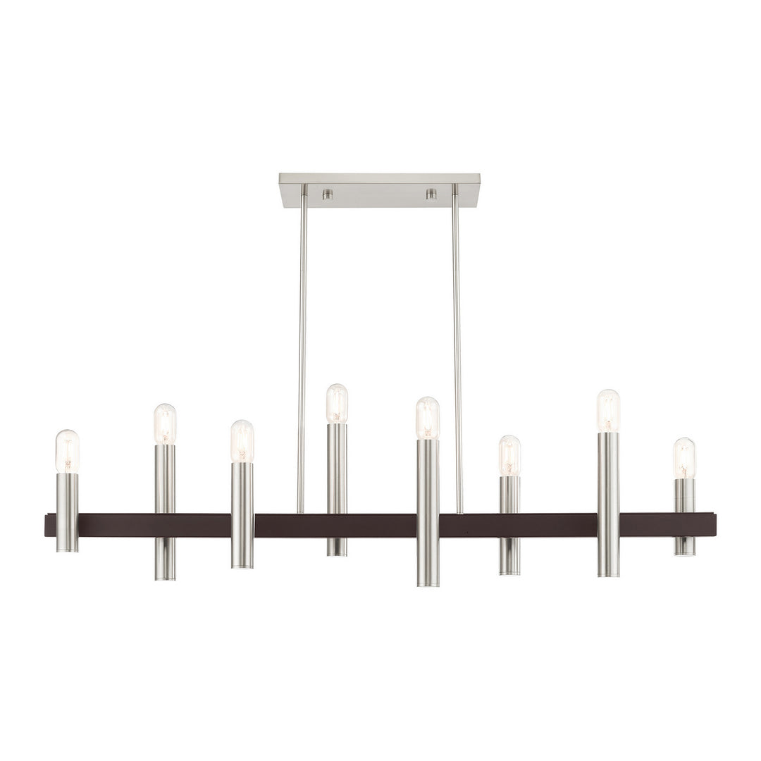 Livex Helsinki 46868-91 Pendant Light - Brushed Nickel w/ Bronzes