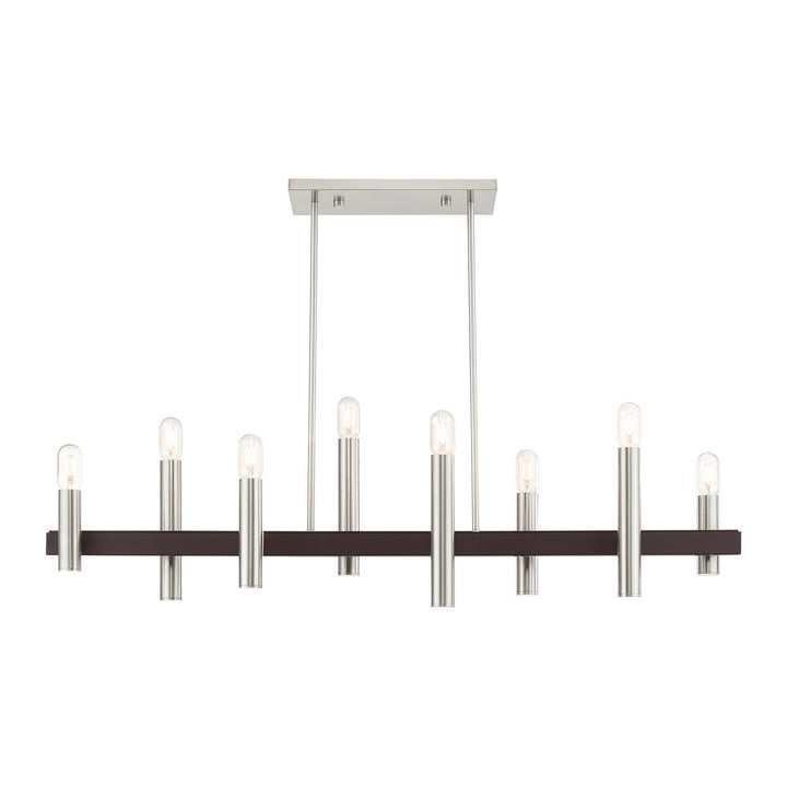 Livex Helsinki 46868-91 Pendant Light - Brushed Nickel w/ Bronzes