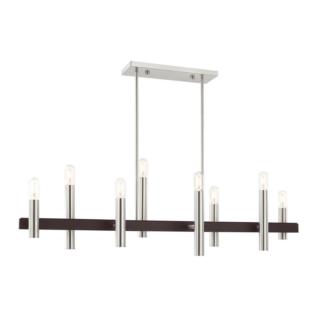 Livex Helsinki 46868-91 Pendant Light - Brushed Nickel w/ Bronzes