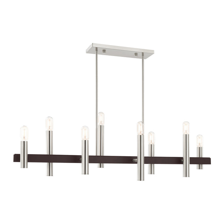 Livex Helsinki 46868-91 Pendant Light - Brushed Nickel w/ Bronzes
