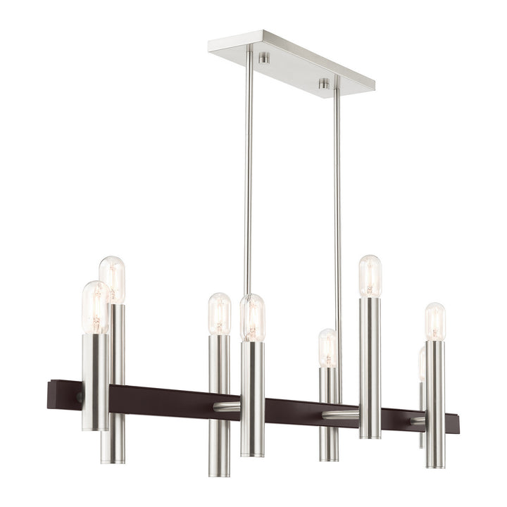 Livex Helsinki 46868-91 Pendant Light - Brushed Nickel w/ Bronzes