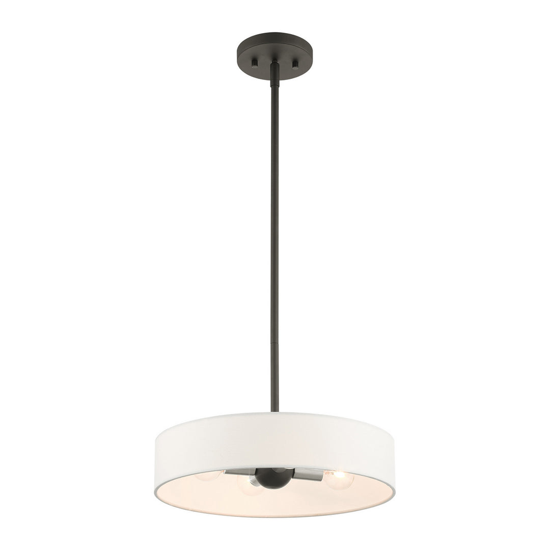 Livex Venlo 46923-04 Pendant Light - Black with Brushed Nickel Accents