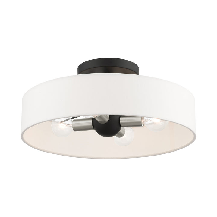 Livex Venlo 46927-04 Ceiling Light - Black w/ Brushed Nickels