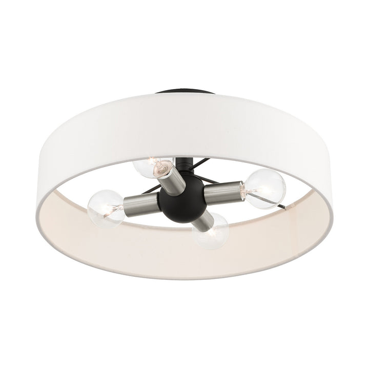 Livex Venlo 46927-04 Ceiling Light - Black w/ Brushed Nickels