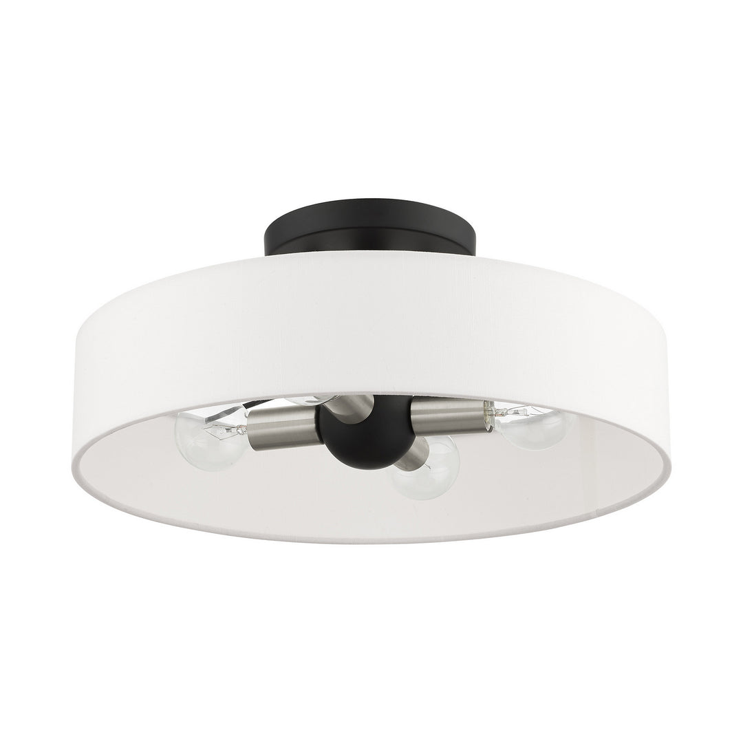 Livex Venlo 46927-04 Ceiling Light - Black w/ Brushed Nickels