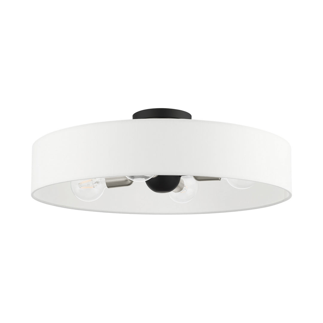 Livex Venlo 46928-04 Ceiling Light - Black w/ Brushed Nickels