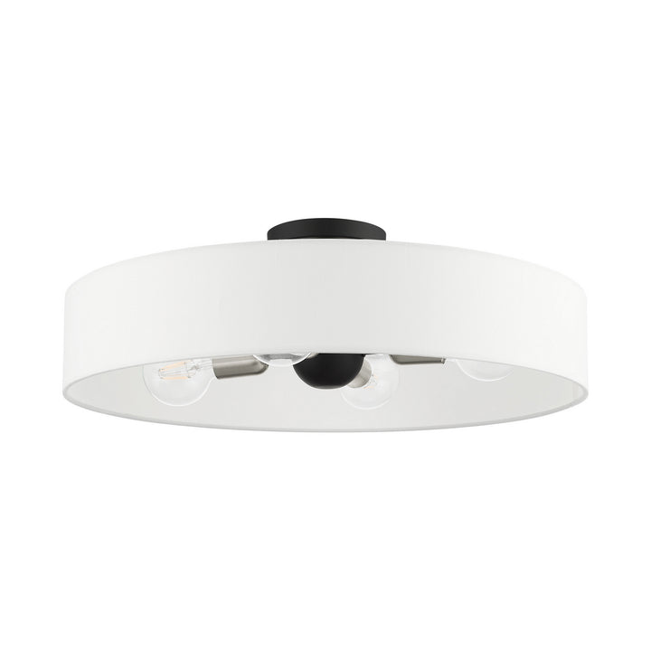 Livex Venlo 46928-04 Ceiling Light - Black w/ Brushed Nickels