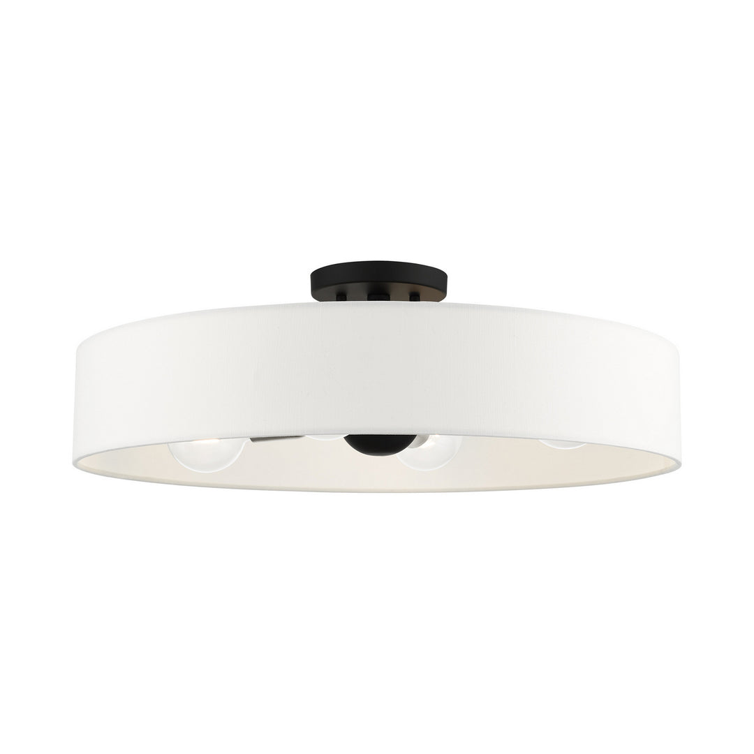 Livex Venlo 46928-04 Ceiling Light - Black w/ Brushed Nickels