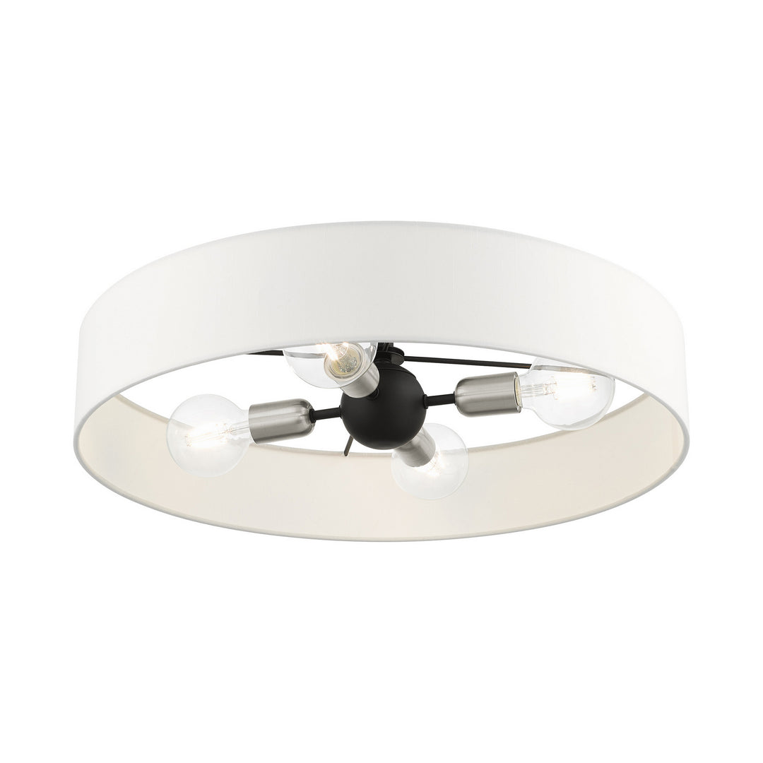 Livex Venlo 46928-04 Ceiling Light - Black w/ Brushed Nickels