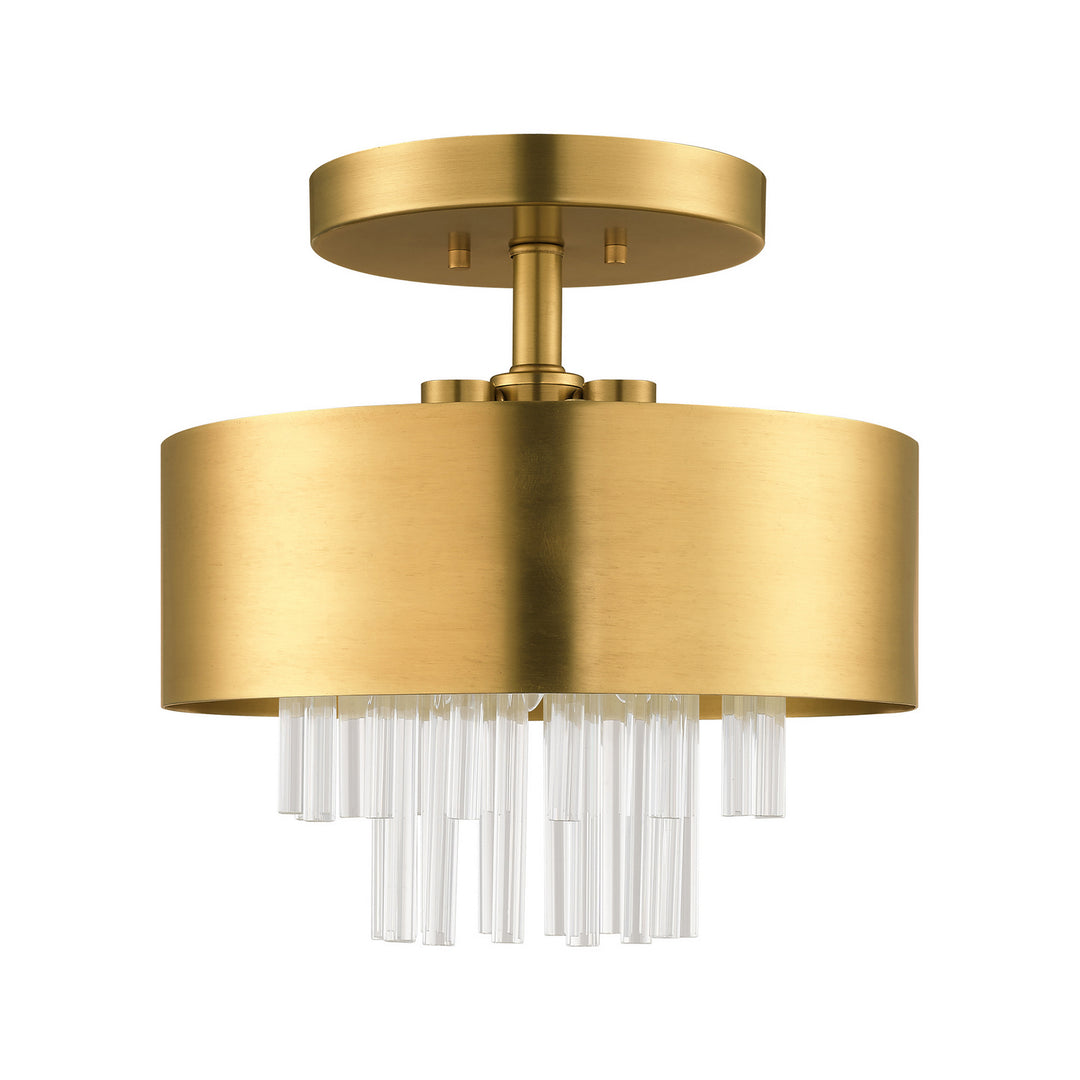 Livex Orenburg 48872-08 Ceiling Light - Natural Brass