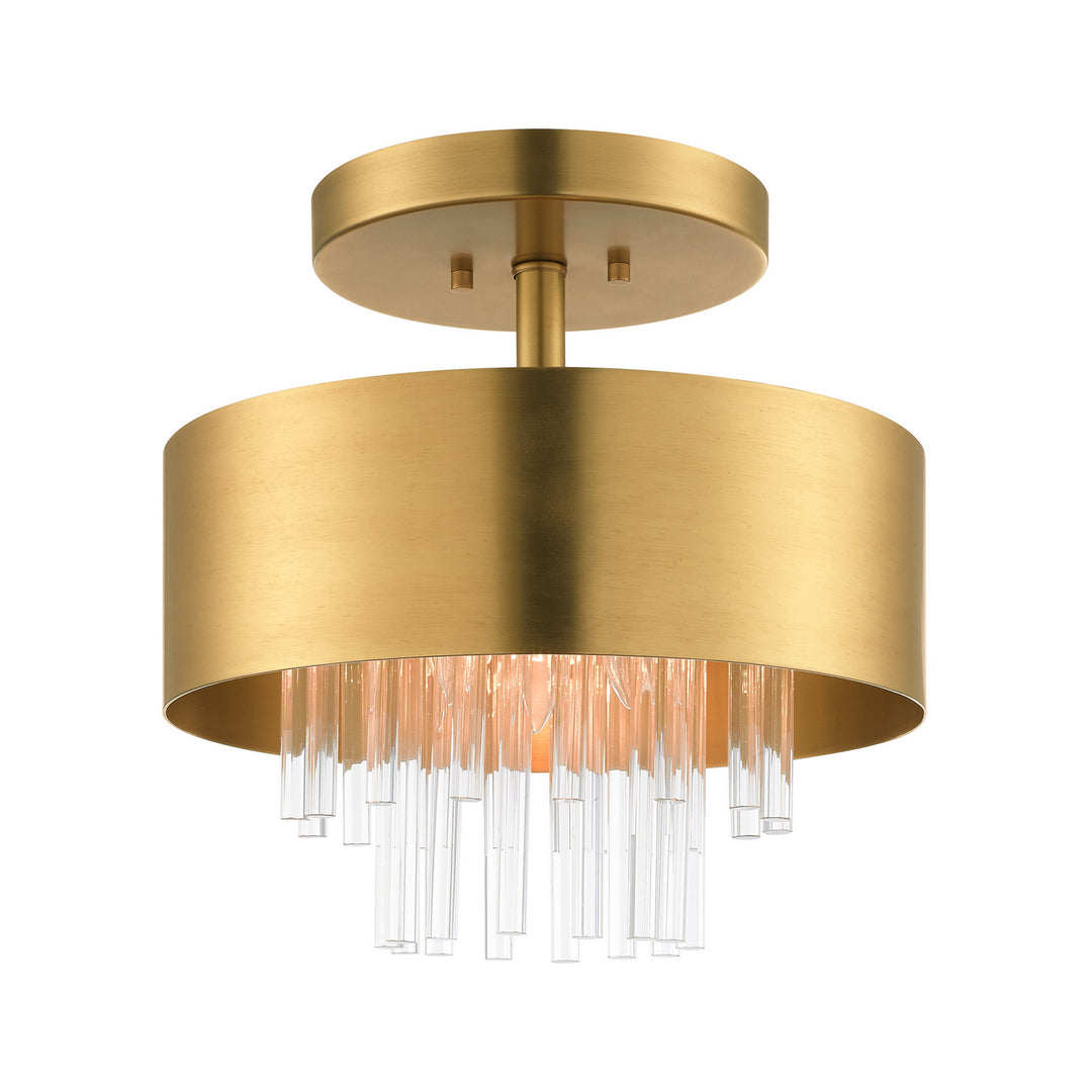 Livex Orenburg 48872-08 Ceiling Light - Natural Brass