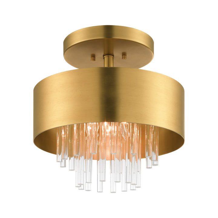 Livex Orenburg 48872-08 Ceiling Light - Natural Brass