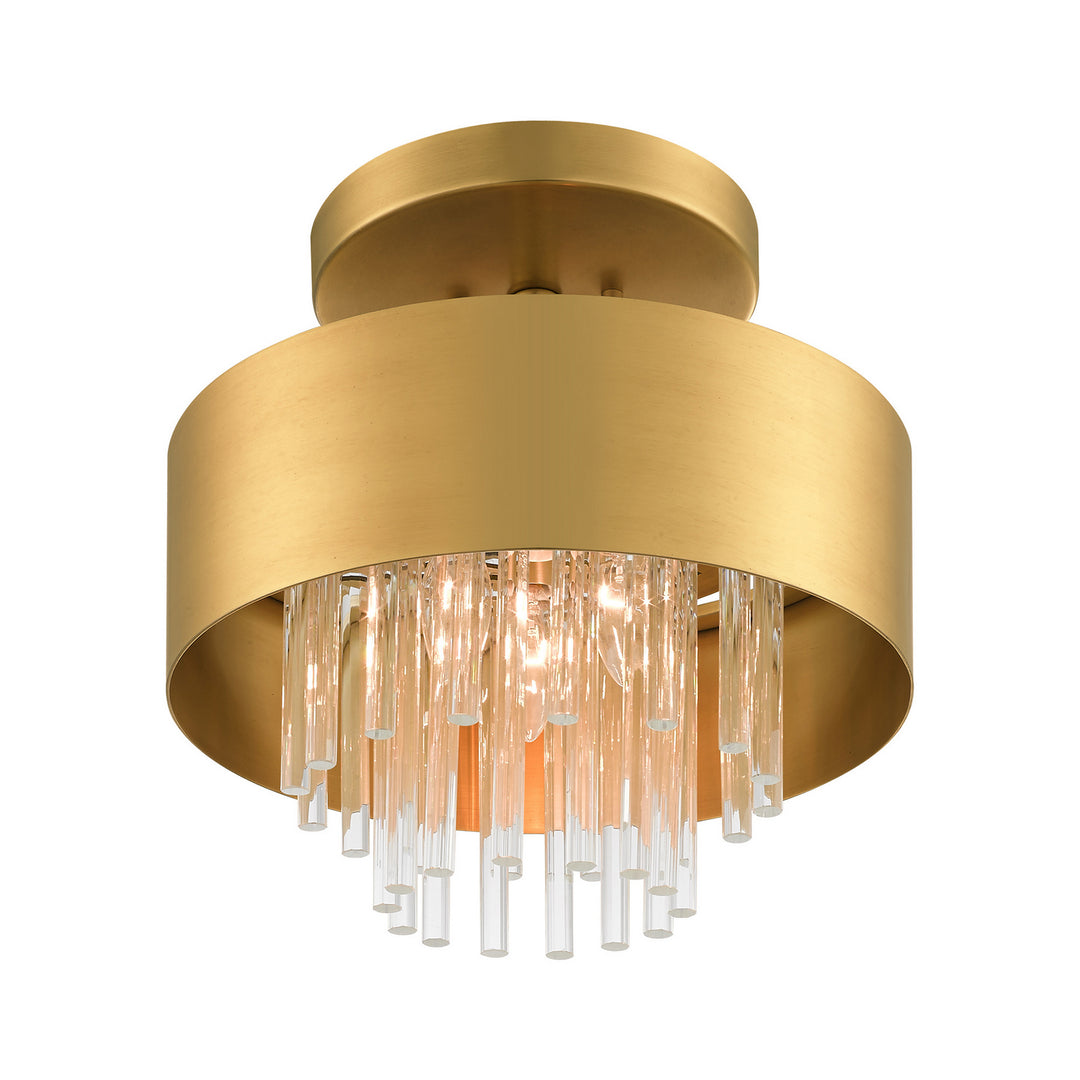 Livex Orenburg 48872-08 Ceiling Light - Natural Brass