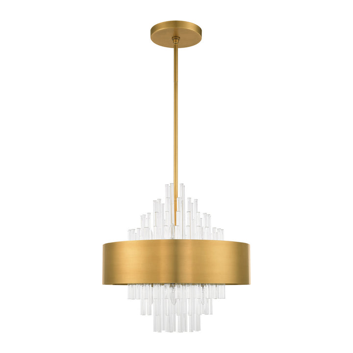 Livex Orenburg 48874-08 Pendant Light - Natural Brass