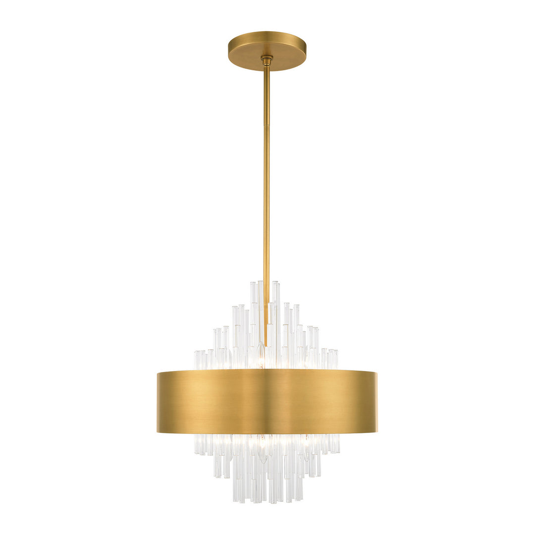 Livex Orenburg 48874-08 Pendant Light - Natural Brass