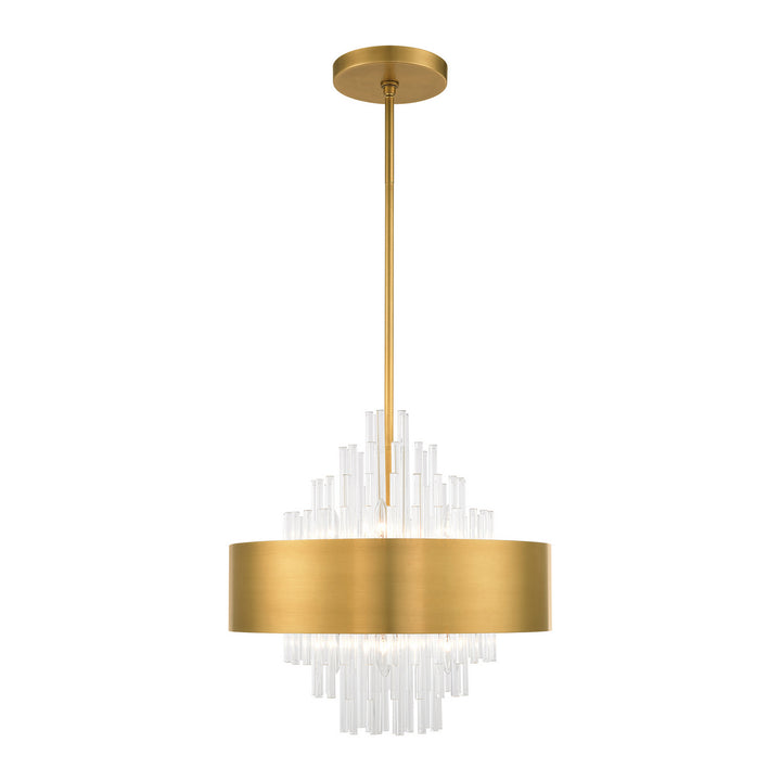 Livex Orenburg 48874-08 Pendant Light - Natural Brass