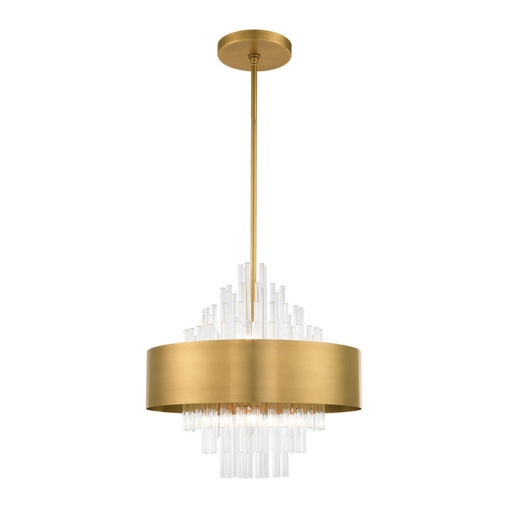 Livex Orenburg 48874-08 Pendant Light - Natural Brass