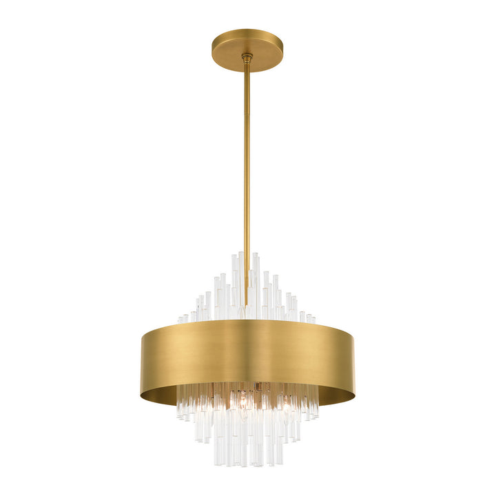 Livex Orenburg 48874-08 Pendant Light - Natural Brass