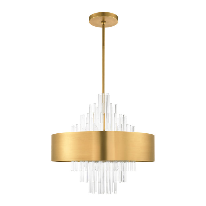 Livex Orenburg 48876-08 Chandelier Light - Natural Brass