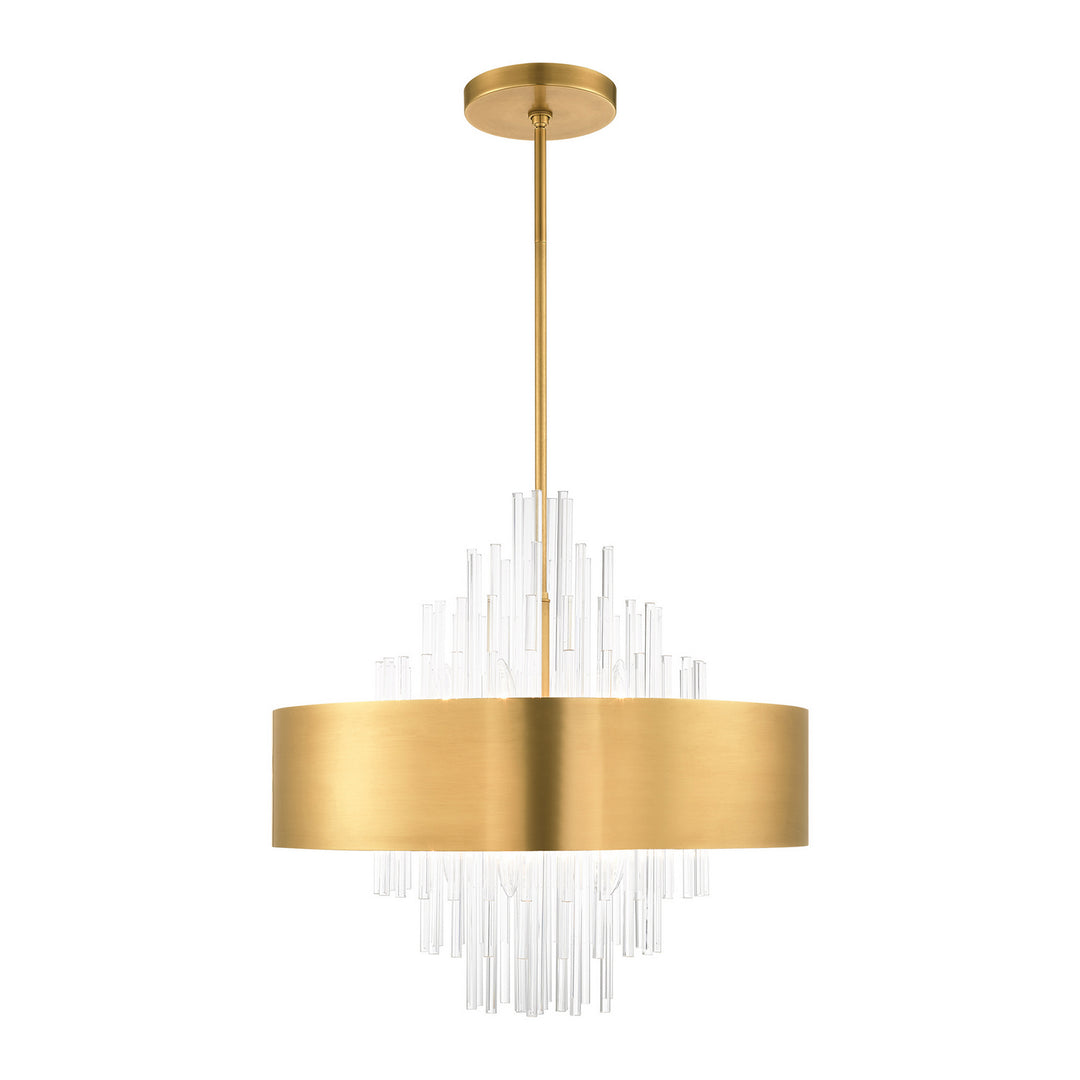 Livex Orenburg 48876-08 Chandelier Light - Natural Brass