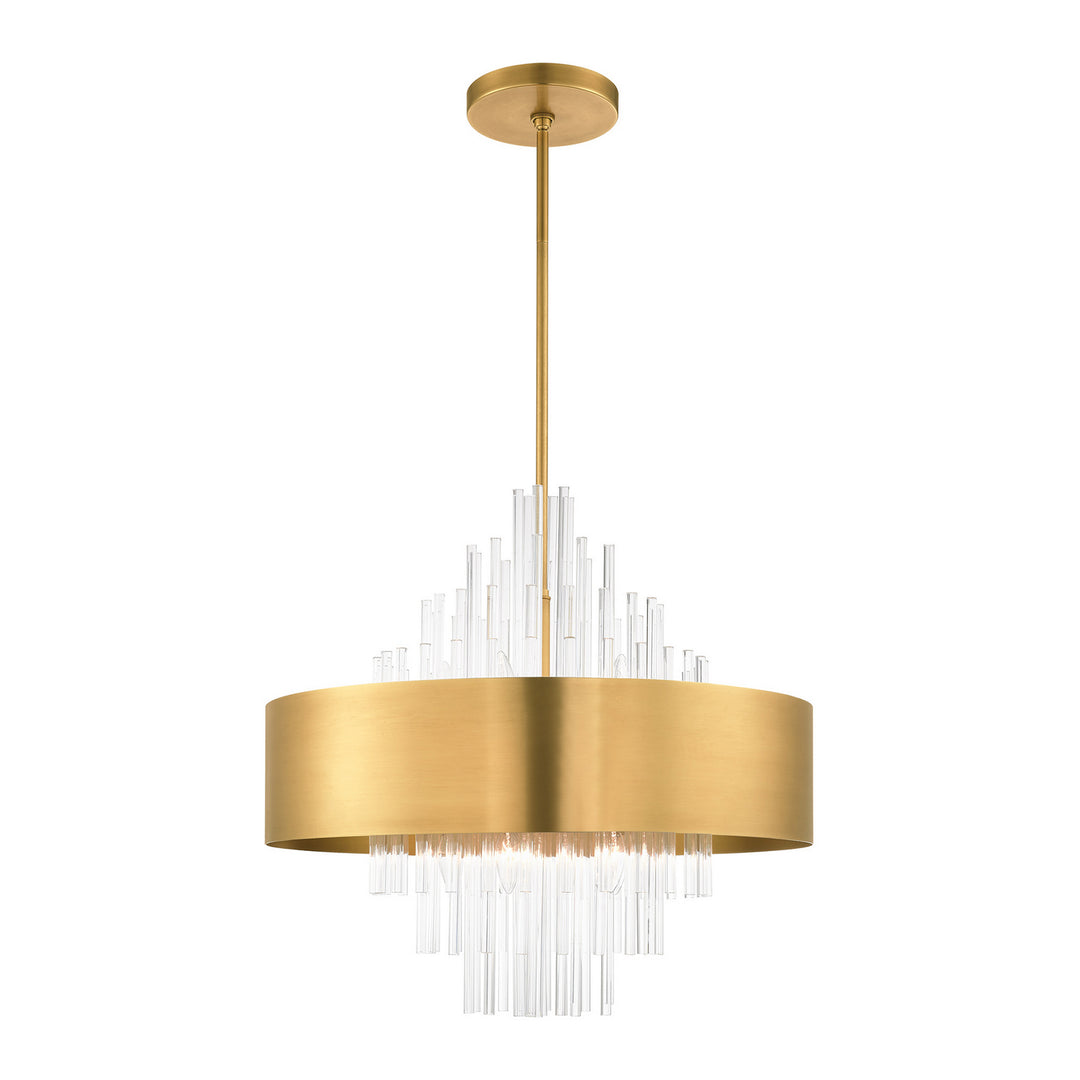 Livex Orenburg 48876-08 Chandelier Light - Natural Brass