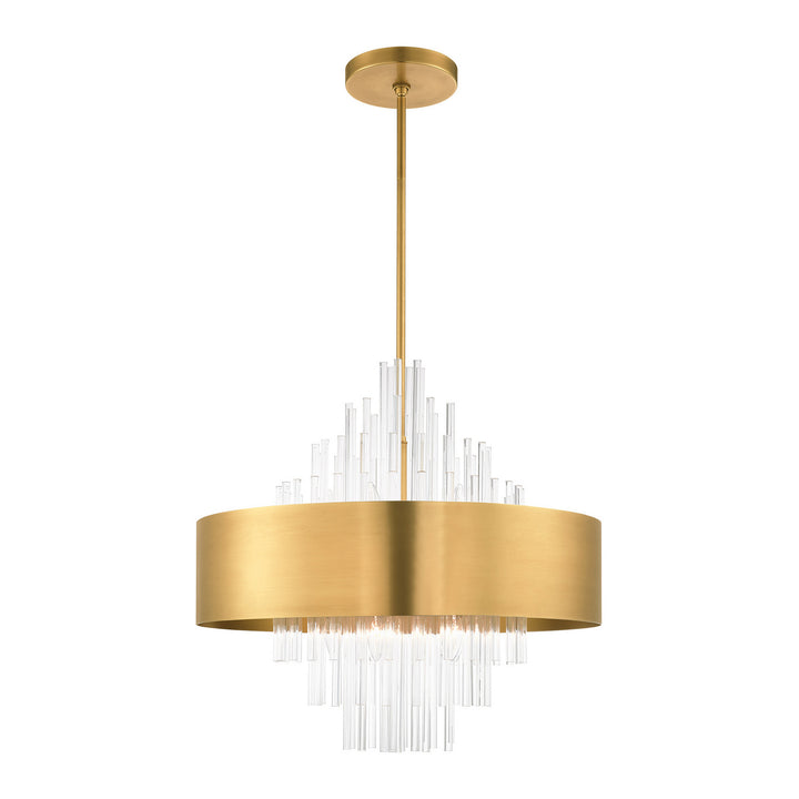 Livex Orenburg 48876-08 Chandelier Light - Natural Brass