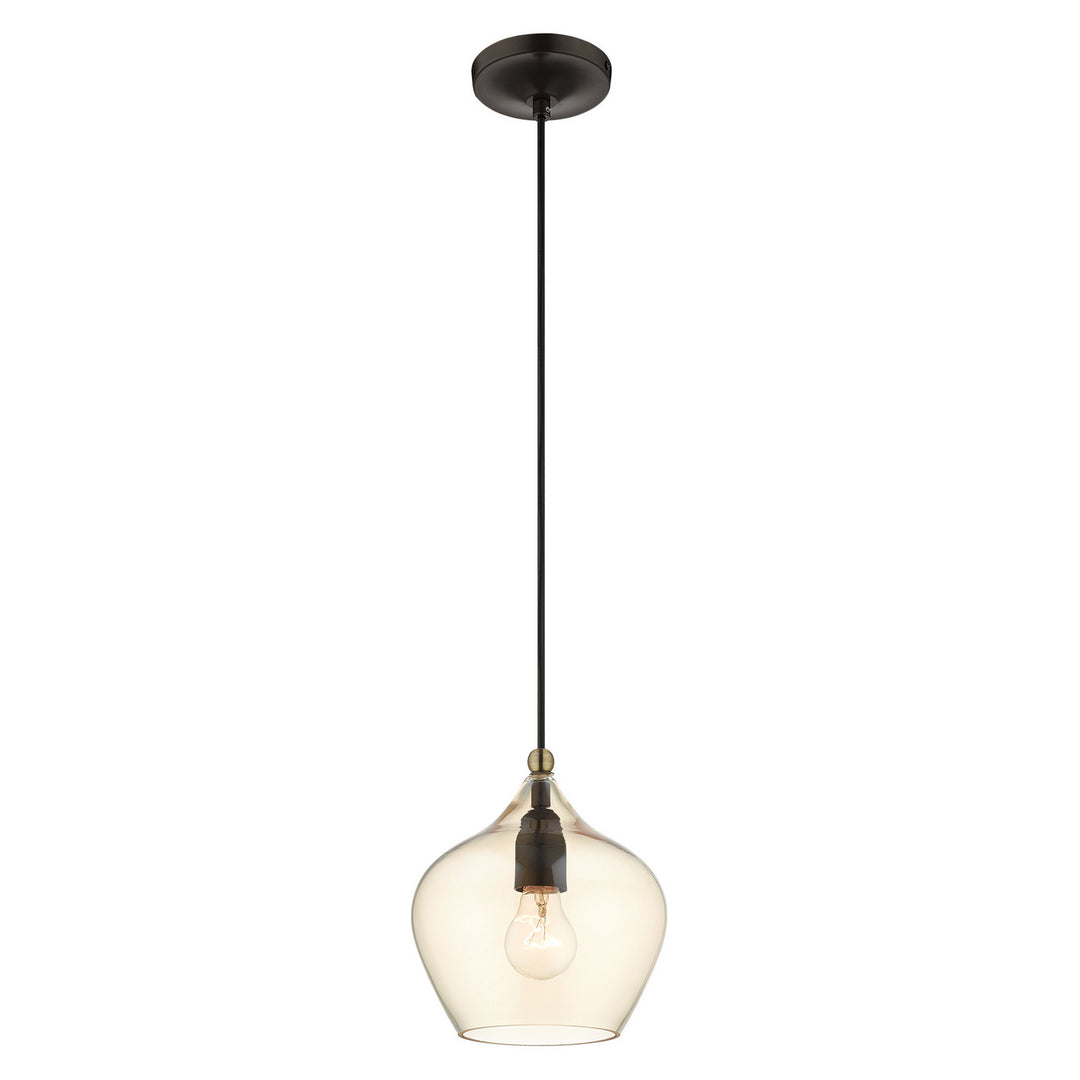 Livex Aldrich 49089-92 Pendant Light - English Bronze w/ Antique Brasss