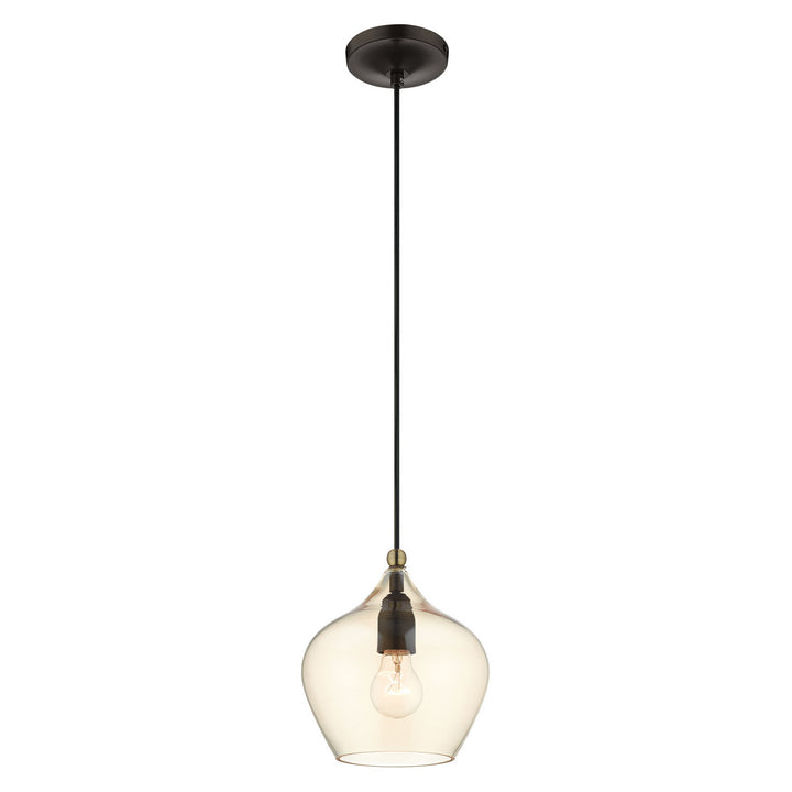 Livex Aldrich 49089-92 Pendant Light - English Bronze w/ Antique Brasss