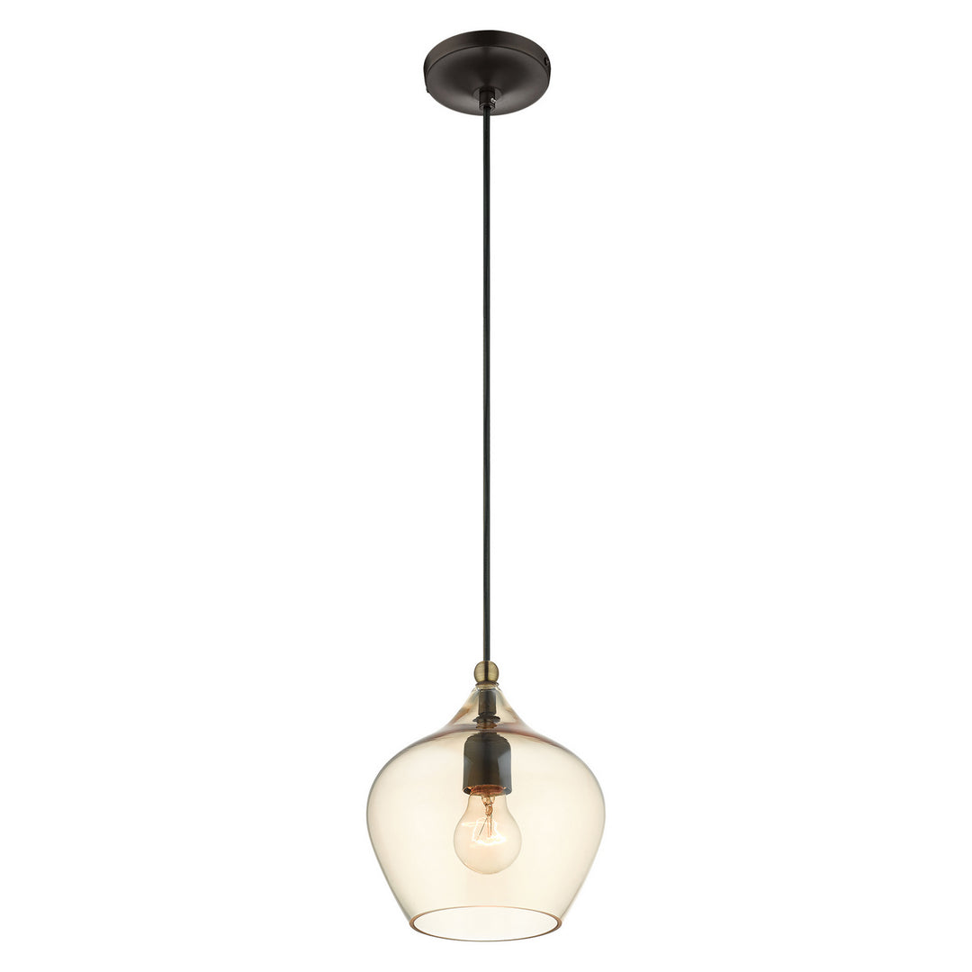 Livex Aldrich 49089-92 Pendant Light - English Bronze w/ Antique Brasss