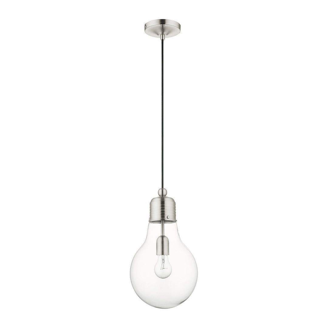Livex Hand Blown Art Glass Mini Pendants 49092-91 Pendant Light - Brushed Nickel