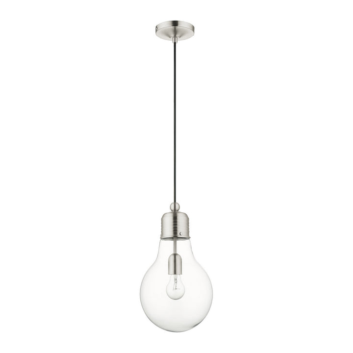 Livex Hand Blown Art Glass Mini Pendants 49092-91 Pendant Light - Brushed Nickel