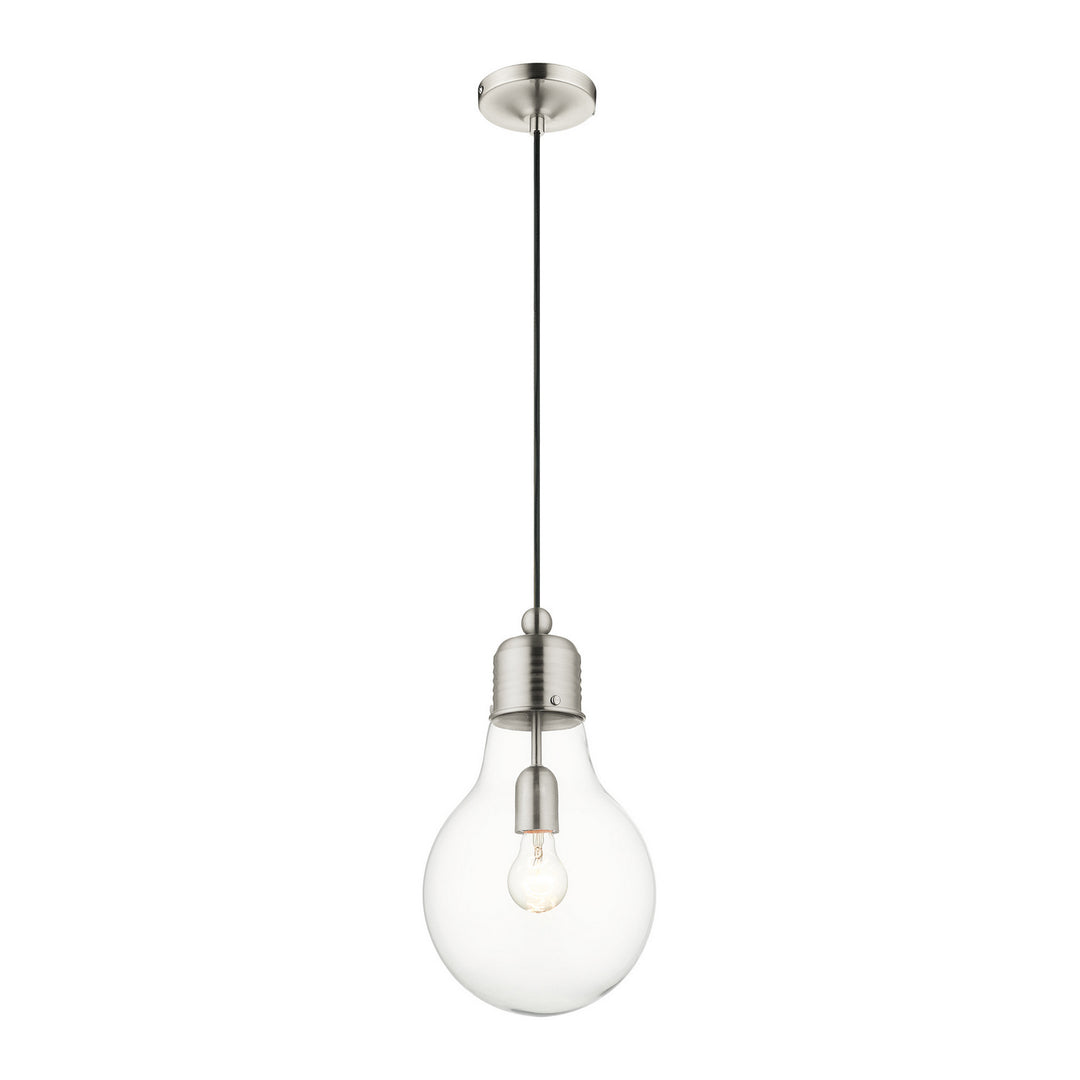 Livex Hand Blown Art Glass Mini Pendants 49092-91 Pendant Light - Brushed Nickel