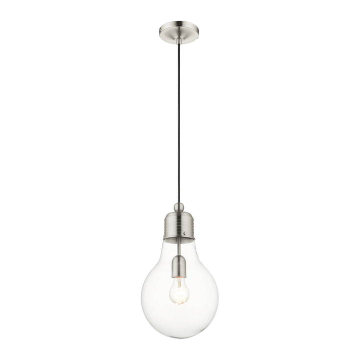 Livex Hand Blown Art Glass Mini Pendants 49092-91 Pendant Light - Brushed Nickel